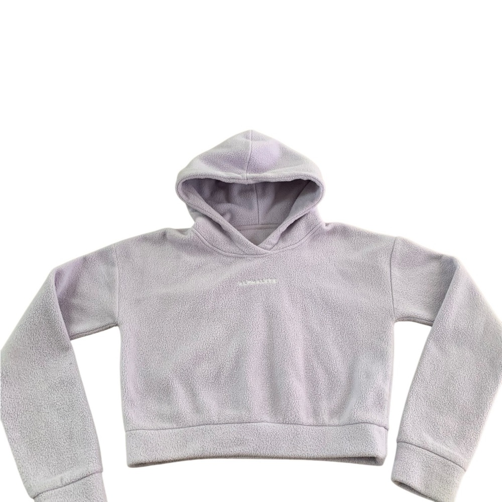 Alphalete Light Purple Sherpa Crop Hoodie